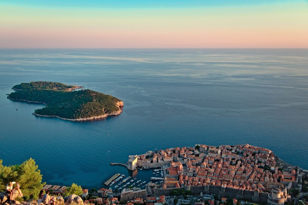 A distant island off the coast of Italy