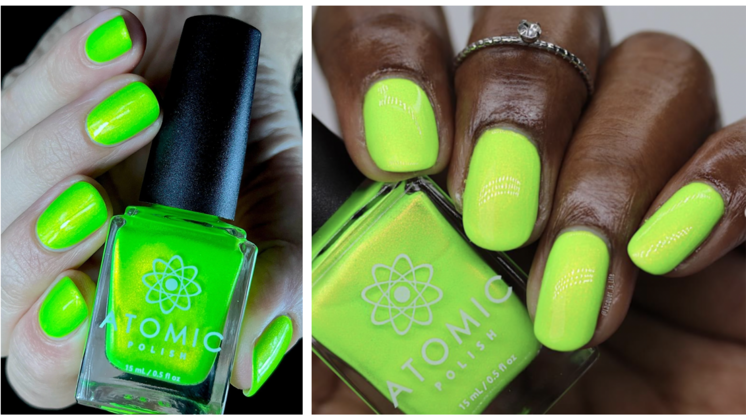 Atomic nails sour apple rings nail polish