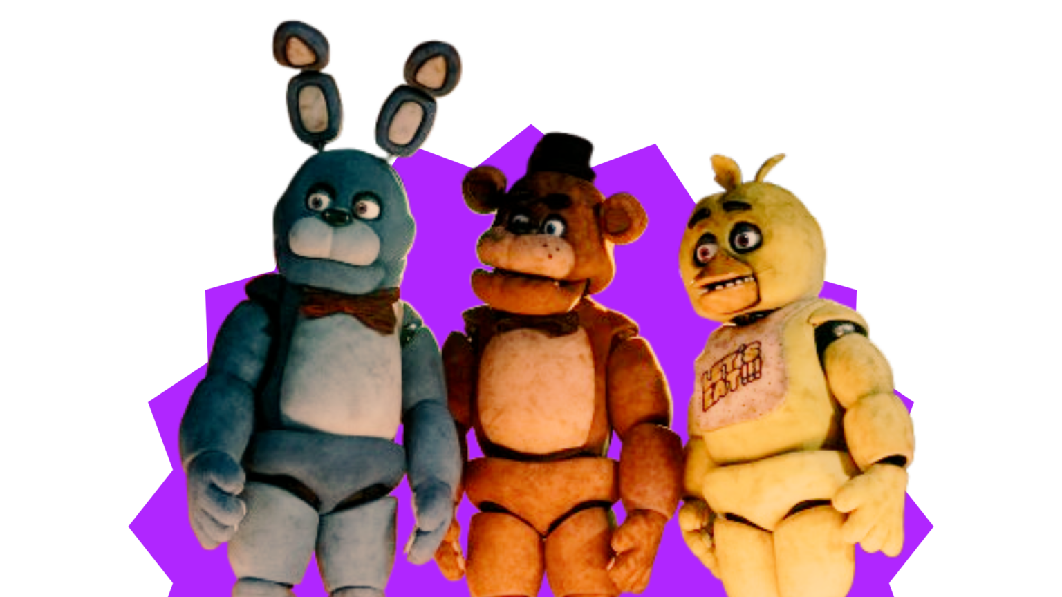 animatronics from Five Nights at Freddys